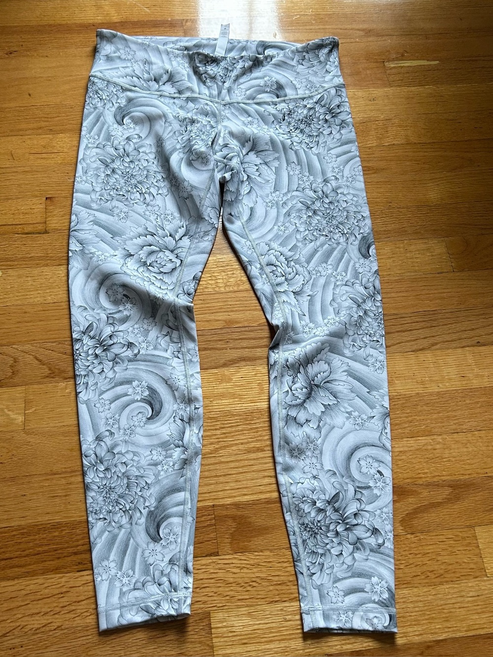 lululemon athletica Gray Floral-Print High-Rise Leggings